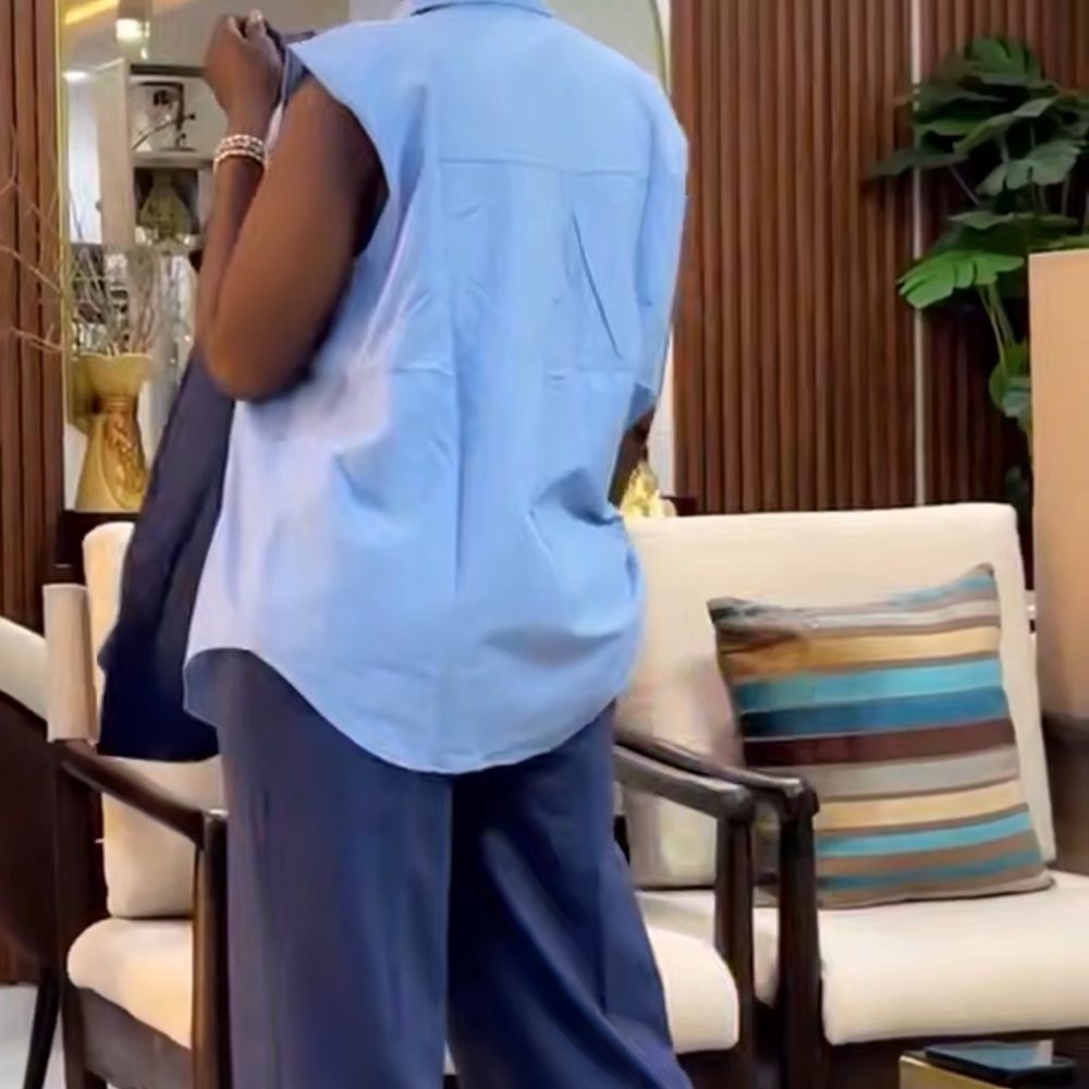 Stylish Blue Women's Jumpsuit - Picture 5 of 5